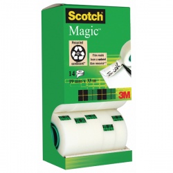 Scotch Clear Magic Tape 19mm x 33m Tower Pack (Pack of 12+2 Free) 81933R14