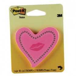 Post-it Notes Heart with Lips Neon Pink 6370-HTL