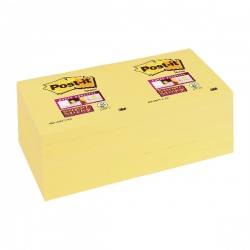 Post-it Super Sticky Note Canary Yellow 76 x 76mm (Pack of 12) 654-12SSCY