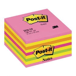 Post-it Note Cube 76 x 76mm Neon 2028NP