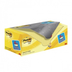 Post-it Notes 76 x 76mm Canary Yellow Value Pack (Pack of 20) 654CY-VP20