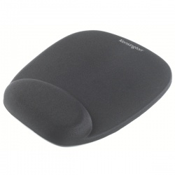 Kensington Foam Mouse Pad with Integral Wrist Rest Black 62384