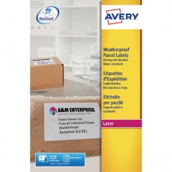 Avery Weatherproof Shipping Label 99x139mm (Pack of 100) L7994-25
