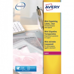 Avery Clear Laser Mini Labels 22x12mm (Pack of 1200) L7553-25