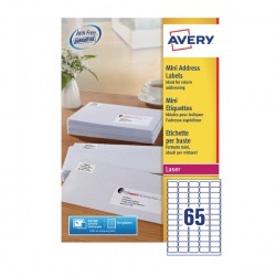 Avery White Mini Labels 38x21mm (Pack of 16250) L7651-250