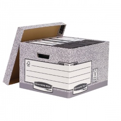 Bankers Box Grey Fastfold Large Storage Box (Pack of 10) 01810-FFLP