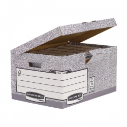 Fellowes Bankers Box System Fliptop Storage Box Grey 01815