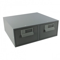 Bisley Card Index Cabinet 6x4 Inches Double Grey FCB24