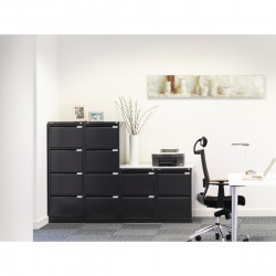 Bisley Black Two-Drawer Filing Cabinet BS2E BLACK