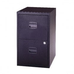 Bisley A4 Personal Filing 2 Drawer Lockable Black BY59448