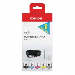 Canon PGI-9 Black/Cyan/Magenta/Yellow/Grey Inkjet Cartridges (Pack of 5) 1034B013