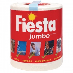 Fiesta White Jumbo Kitchen Roll 400 Sheets 5604400