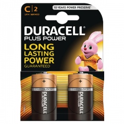Duracell Plus Battery C (Pack of 2) 81275429