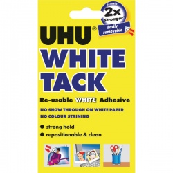 UHU White Tack Handy Pack 62g (Pack of 12)