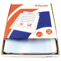 Esselte Clear A4 Plastic Pocket (Pack of 100) 23752