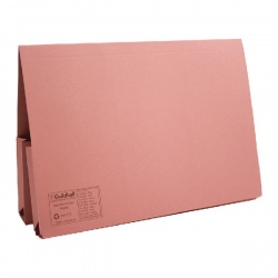 Guildhall Pink Double Pocket Legal Wallet Foolscap (Pack of 25) 214-PNK
