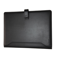 Monolith Leather-Look PU Conference Folder With A4 Pad Black 2900