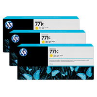 HP 771C Yellow Designjet Ink Cartridge (Pack of 3) B6Y34A