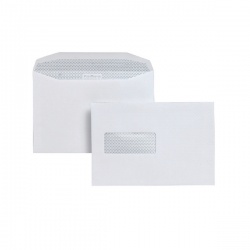 Postmaster Envelope 162 x 238mm High Window 90gsm Gummed White (Pack of 500) A29984