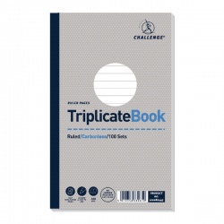 Challenge Triplicate Book Ruled Carbonless 100 Sets 210x130mm (Pack of 5) 100080445