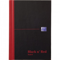 Black n' Red™ Casebound Hardback Notebook 192 Pages A5 Ruled Feint (Pack of 5) 100080459