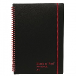 Black n Red Wiro A4 Notebook Polypropylene Feint (Pack of 5) 846350111