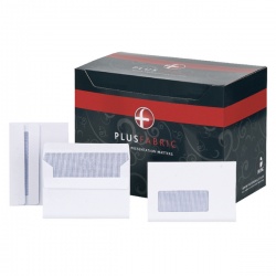 Plus Fabric Envelope C6 Window 110gsm Self Seal White (Pack of 500) F22670