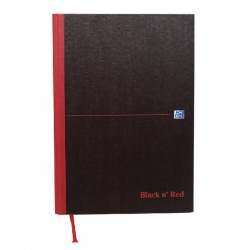Black n Red A4 Casebound Hardback Notebook Narrow Feint Ruled (Pack of 5) 100080474