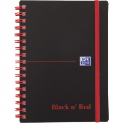 Black n' Red Wirebound Polypropylene A6 Notebook 140 Pages Feint Ruled (Pack of 5) 100080476