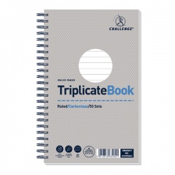 Challenge Triplicate Book Ruled Carbonless 50 Sets 210x130mm (Pack of 5) 100080512