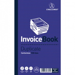 Challenge Invoice Book Duplicate Carbonless 100 Sets 210x130mm (Pack of 5) 100080526