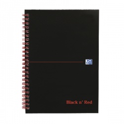 Black n Red A5 Wirebound Hardcover Notebook Feint Ruled (Pack of 5) 846350112