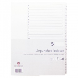Concord A4 Presentation 26-Part A-Z Index Dividers (Pack of 5) 75601