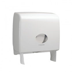AQUARIUS Ripple Midi Jumbo Non-Stop Toilet Tissue Dispenser White 6991