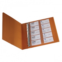 Q-Connect Punched Business Card Pocket Polypropylene A4 Capacity 20 (Pack of 10) KF00716