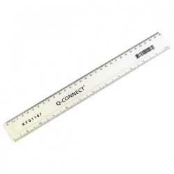 Q-Connect 300mm/30cm Clear Ruler