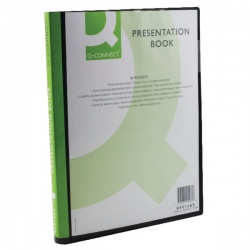 Q-Connect Black 20 Pocket Presentation Book KF01265