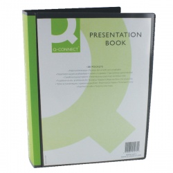 Q-Connect Presentation Display Book 100 Pocket Black KF01271