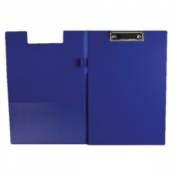 Q-Connect Blue A4/Foolscap PVC Foldover Clipboard KF01301