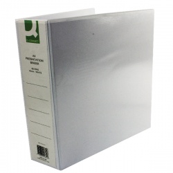 Q-Connect Presentation 4D-Ring Binder 65mm A4 White (Pack of 6) KF01334Q