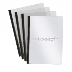 Q-Connect A4 5mm Slide Binder and Cover Set Black (Pack of 20) KF01926