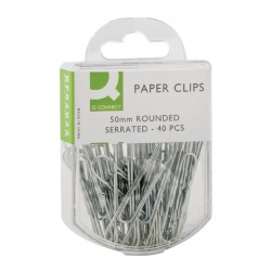 Q-Connect Paperclip 50mm Serrated (Pack of 400) KF02025Q