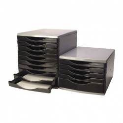 Q-Connect 5 Drawer Tower Black and Grey KF02253