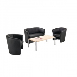 Avior Black Fabric Tub Chair