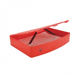 Q-Connect Box Foolscap File Polypropylene Red KF04104