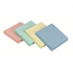 Q-Connect Repositionable Quick Note 76 x 76mm Pastel Rainbow (Pack of 12) KF10509
