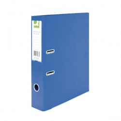 Q-Connect Lever Arch Foolscap File Polypropylene 70mm Blue (Pack of 10) KF20026