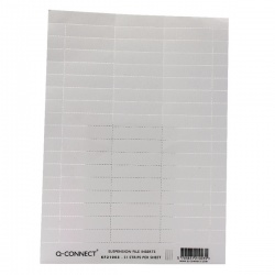 Q-Connect Suspension File Label Insert White KF21003 (Pack of 50)