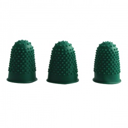 Q-Connect Green Rubber Thimblettes Size 0 (Pack of 12) KF21508