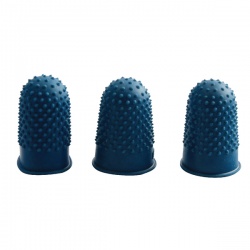 Q-Connect Blue Rubber Thimblettes Size 1 (Pack of 12) KF21509